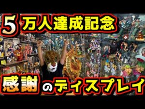 【5万人達成記念‼︎ 感謝のディスプレイ紹介】部屋の全貌全てお見せします‼︎ 大量の一番くじフィギュア達‼︎ ドラゴンボール ワンピース ヒロアカ ナルト ベルセルク 刃牙 クローズ 黄金神龍