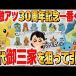 【一番くじ ポケモン30周年】豪華すぎて争奪戦‼️狙いの御三家をゲットできるのか！？【グッズ開封】【Pokémon】【ぬいぐるみ】