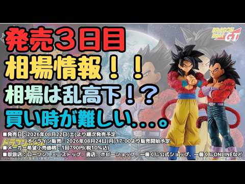【DB相場情報】一番くじ ドラゴンボールGT 発売三日目相場情報！