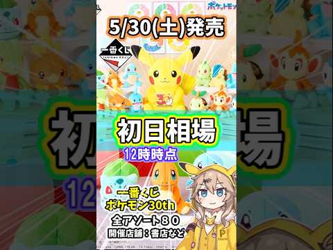 【初日相場】一番くじ ポケモン Pokémon 30th ANNIVERSARY vol 1 相場 ぬいぐるみ