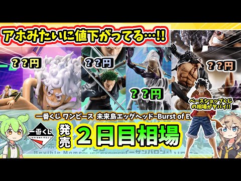 【2日目相場】一番くじ ワンピース 未来島エッグヘッド~Burst of Energy~ 相場 フィギュア ナス寿郎聖