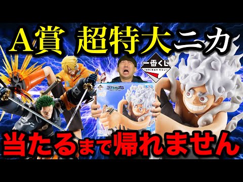 【一番くじ】ワンピース！A賞ニカルフィ当たるまで帰れません！ベースショップ直前に確率崩壊させました。｜一番くじ、一番賞、ワンピース