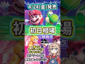 【初日相場】一番くじ マリオ 『ザ・スーパーマリオギャラクシー・ムービー』 相場 クッション 映画