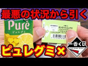 【一番くじ×ピュレグミ】絶望的な残り状況から上位賞を狙え！まさかのクジ結果がこちらです。（カンロ、ピュレグミ、一番賞）