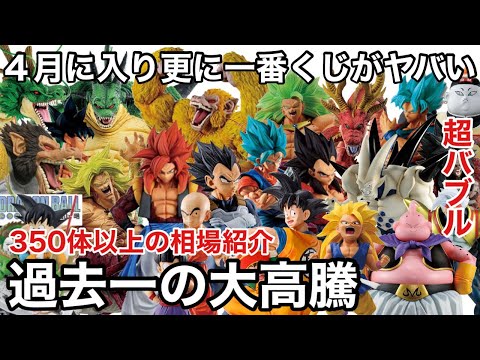 大高騰！350体以上の相場紹介！あの人気フィギュア達が更に凄い事に！新作GT発表後の現在がエグい！一番くじ ドラゴンボール 相場