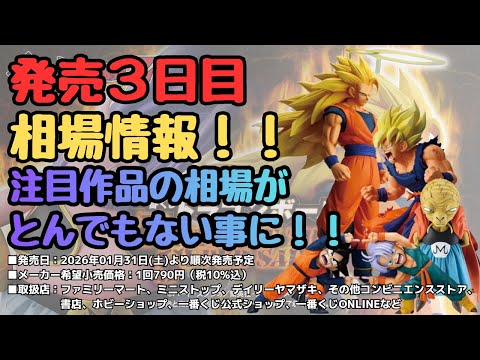 【DB相場情報】一番くじ ドラゴンボール BATTLE OF THE SUPER SAIYAN!!発売3日目相場実績!